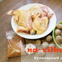 Chicken satsivi Chicken breast with nuts and garlic